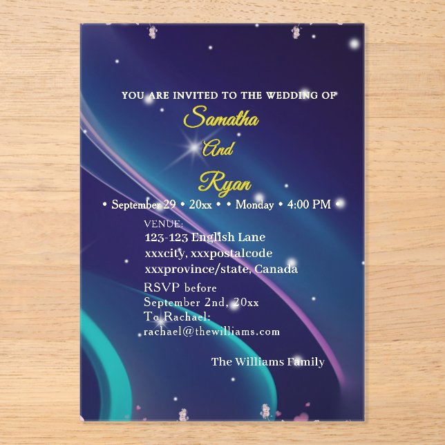 Invitación de Boda Floral Plana (Anverso)