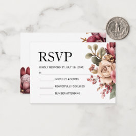 Invitación de Boda Floral Protea con Toque de Borg