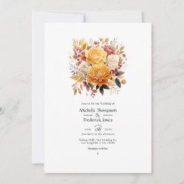 Invitación de boda floral Reloj de sol