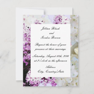 Invitación de boda floral romántica