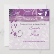invitación de boda floral romántica
