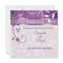 invitación de boda floral romántica