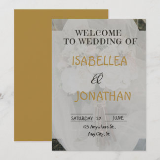 Invitación de boda floral romántica elegante