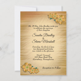 Invitación de boda floral rústica