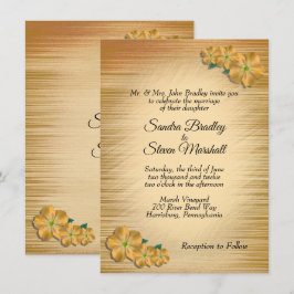 Invitación de boda floral rústica