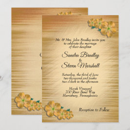 Invitación de boda floral rústica