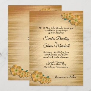 Invitación de boda floral rústica