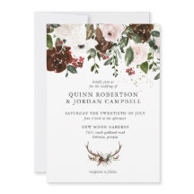 Invitación de boda floral rústica | Botánica boho