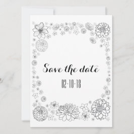 Invitación de boda floral rústica personalizada
