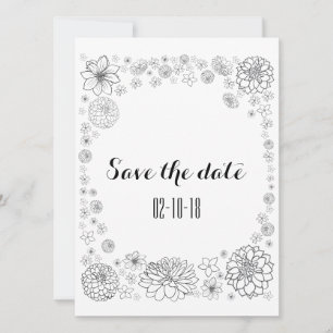 Invitación de boda floral rústica personalizada