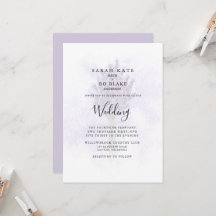 Invitación de boda floral Splash de lavanda sin pa