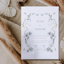 Invitación de boda floral suave – Elegante y color