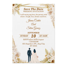 Invitación de boda floral – Tarjeta de invitación