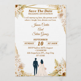 Invitación de boda floral – Tarjeta de invitación 