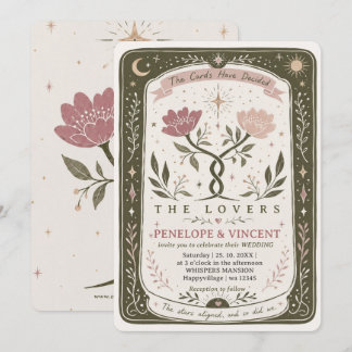 Invitación de Boda Floral Tarot