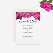 Invitación de boda floral tropical para guardar la