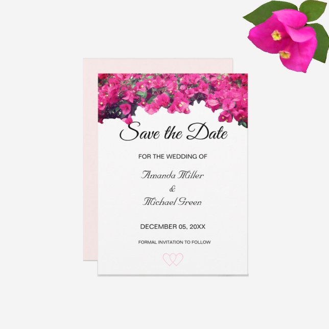 Invitación de boda floral tropical para guardar la (Subido por el creador)