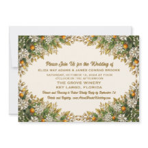 Invitación de Boda Florida Orange Blossom