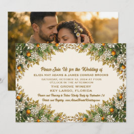 Invitación de Boda Florida Orange Blossom