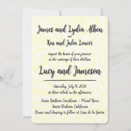 Invitación de boda formal cítrica amarilla afrutad