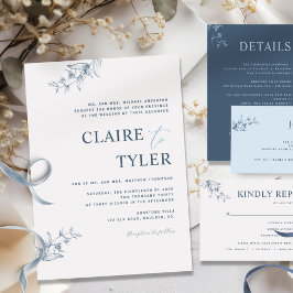 Invitación de Boda Formal con Tipografía Minimalis
