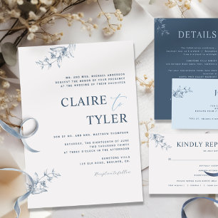 Invitación de Boda Formal con Tipografía Minimalis