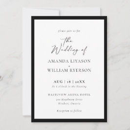 Invitación de Boda Formal Elegante y Moderna