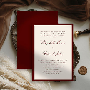 Invitación de Boda Formal Moderna Clásica con Marc