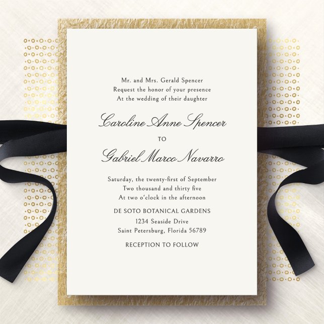 Invitación de Boda Formal Simple Clásica (Subido por el creador)