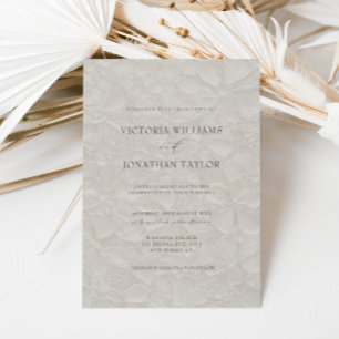 Invitación de boda formal simple neutral