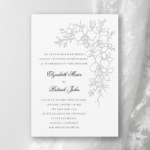 Invitación de boda formal tradicional de orquídea 