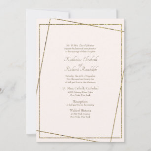 Invitación de boda Formal y Elegante con toque ros