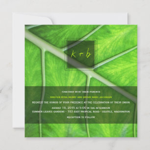 Invitación de Boda Fotografía de Naturaleza Hoja V
