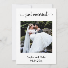 Invitación de Boda fotográfico blanco y azul