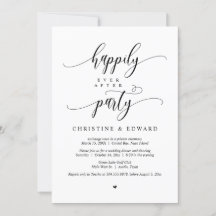 Invitación de Boda Fugada, Fiesta Felices para Sie