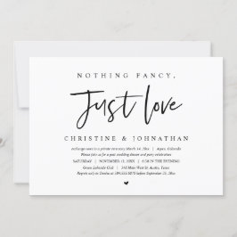 Invitación de Boda Fugada, Nada Lujosa, Solo Amor