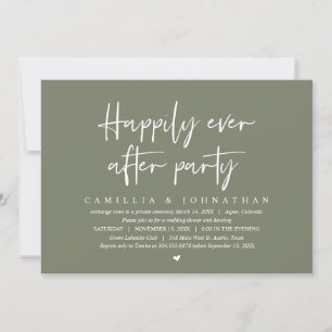 Invitación de Boda Fugaz, Fiesta Felices para Siem