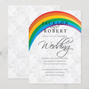 Invitación de Boda Gay Arcoíris