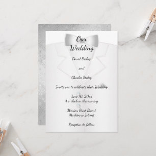 Invitación de boda gay elegante pero simple