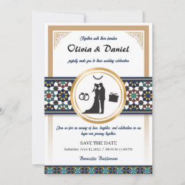 Invitación de boda Geometric Bliss