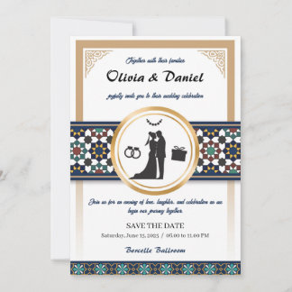 Invitación de boda Geometric Bliss