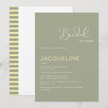 Invitación de boda geométrica de color amarillo sa