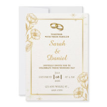 Invitación de boda Golden Elegance
