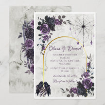 Invitación de boda gótica