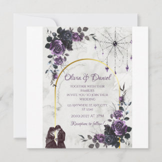 Invitación de boda gótica