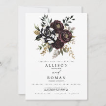 Invitación de boda gótica
