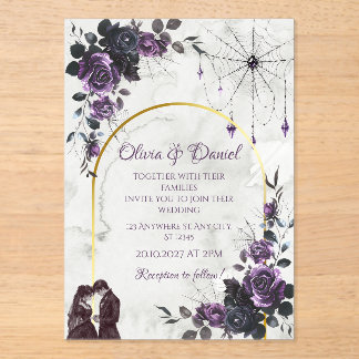 Invitación de boda gótica