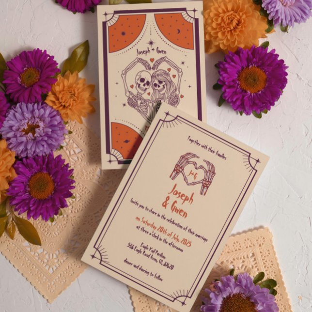 Invitación de boda gótica agria y tostada (Subido por el creador)
