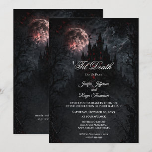 invitación de boda gótica Castillo Embrujado