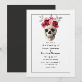 Invitación de boda gótica de Halloween